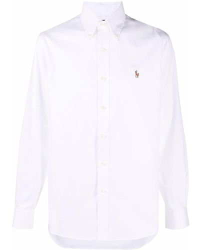 Polo Ralph Lauren Overhemd Met Geborduurd Logo - Wit