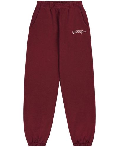 Sporty & Rich Rizzoli Cotton Track Trousers - Red