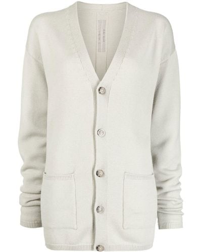 Rick Owens Peter Knitted Cardigan - White