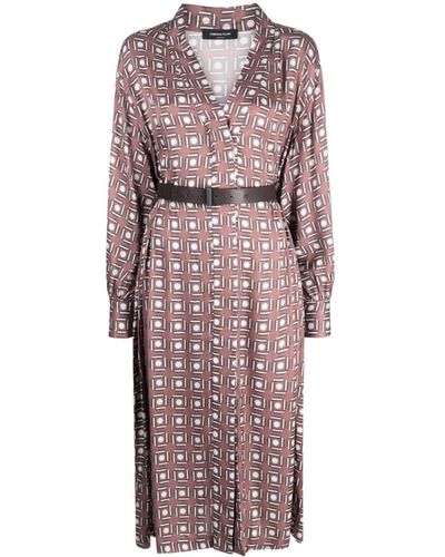 Fabiana Filippi Midi-jurk Met Geometrische Print - Rood