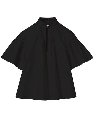 Proenza Schouler Popeline Pintuck Top - Nero