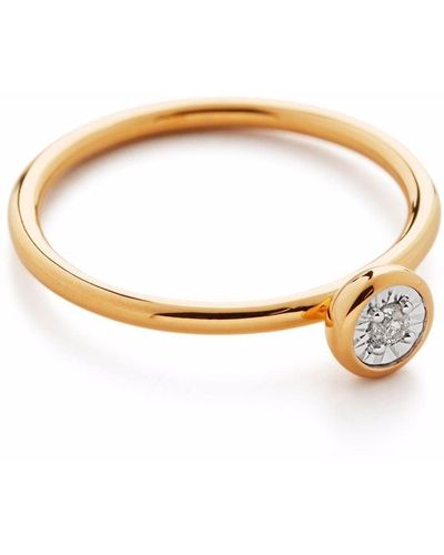 Monica Vinader Diamond Essential Ring - Metallic