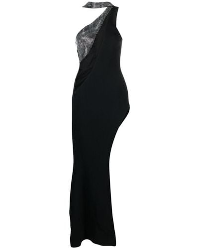 David Koma Vestido de fiesta en strass - Negro