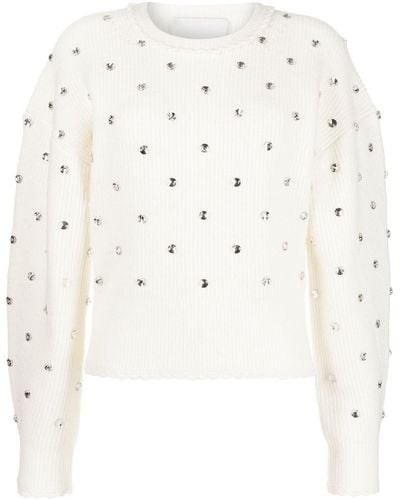 3.1 Phillip Lim Rhinestone-embellished Sweater - Natural
