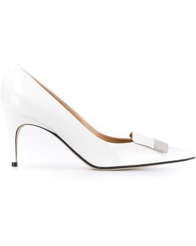 Sergio Rossi Plaque-embellished Pumps - White