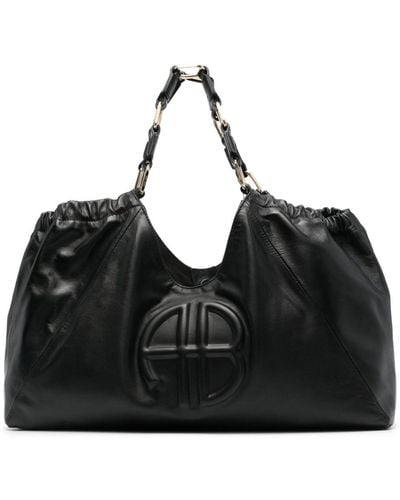 Anine Bing Medium Kate Leather Tote Bag - Black