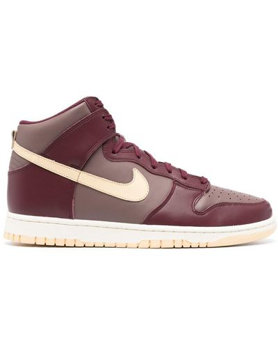 Nike Dunk High Leather Trainers - Purple