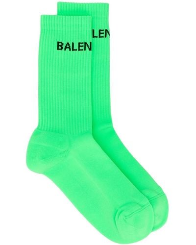 Balenciaga Intarsien-Socken mit Logo - Grün