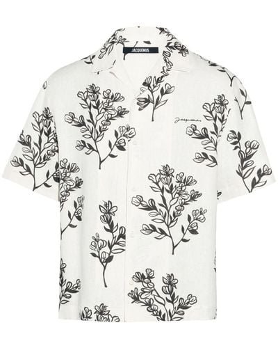 Jacquemus La Chemise Jean Floral-print Shirt - White