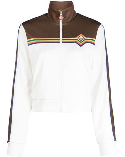 Casablancabrand Panelled High-neck Jacket - Brown