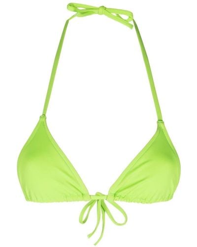 Bondi Born Malia Triangle Bikini Top - Green