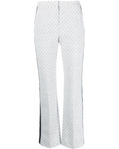 Karl Lagerfeld Monogram-print Punto Pants - Gray
