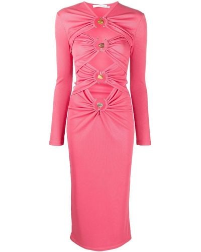 Christopher Esber Long-sleeved Cut-out Dress - Pink