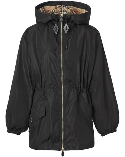 Burberry フーデッド Econyl® ライトジャケット - ブラック