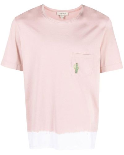 Nick Fouquet T-Shirt mit bestickter Tasche - Pink