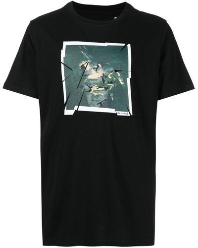 Maharishi T-Shirt mit grafischem Print - Schwarz