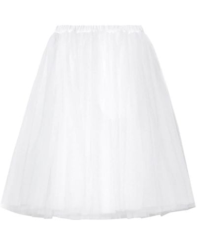 COMME DES GARÇON BLACK Tutu High-waisted Midi Skirt - White