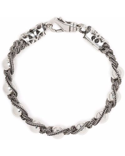 Emanuele Bicocchi Kralenarmband Met Schakels - Metallic