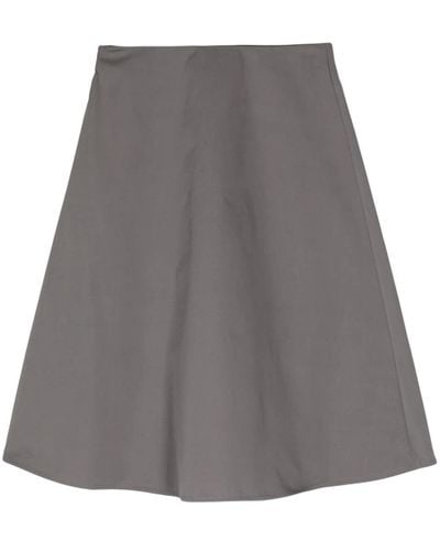 Fabiana Filippi A-line Side-fastening Cotton Skirt - Gray