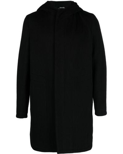 Tagliatore Manteau boutonné à capuche - Noir
