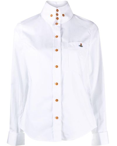 Vivienne Westwood Camisa Krall con logo estampado - Blanco