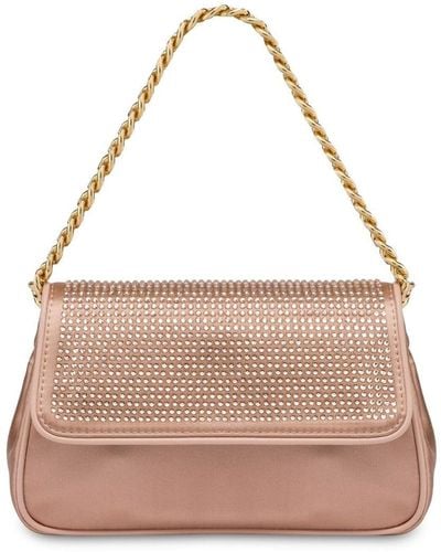 Alberta Ferretti Rhinestone-embellished Shoulder Bag - Pink