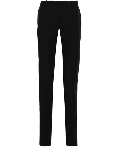 Incotex Mid-waist Slim-fit Trousers - Black