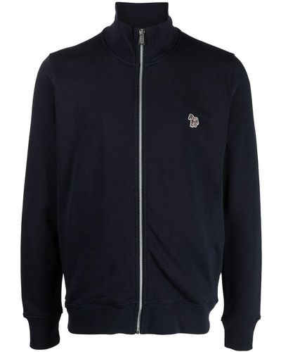 PS by Paul Smith High-neck Zip-up Sweatshirt - Blue