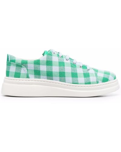 Camper Gingham-check Print Trainers - Green