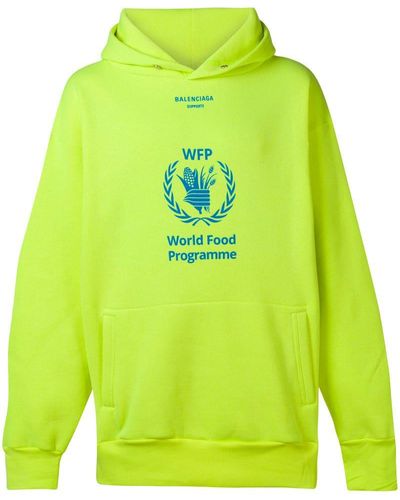 Balenciaga Felpa con cappuccio 'World Food Programme' - Verde