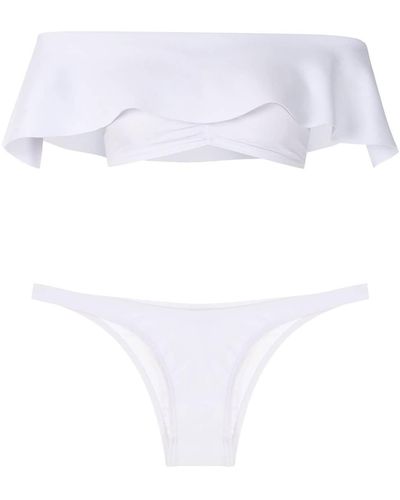 Amir Slama Off-shoulder Bikini Set - White
