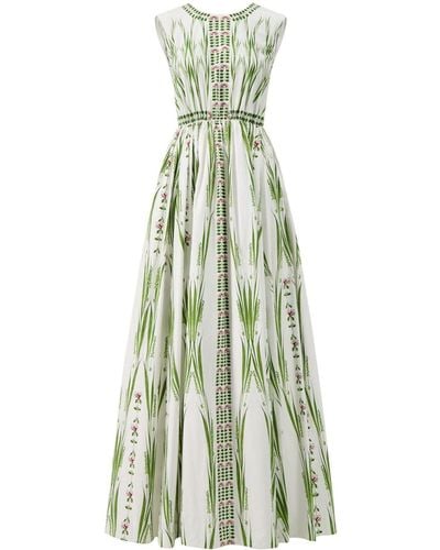 Giambattista Valli Jardin Du Cap Floral-print Maxi Dress - Green