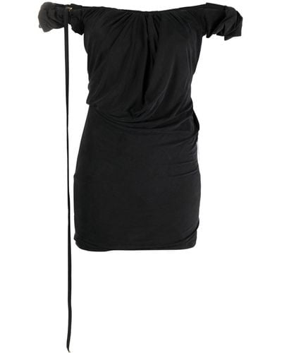 Jacquemus Gedrapeerde Mini-jurk - Zwart
