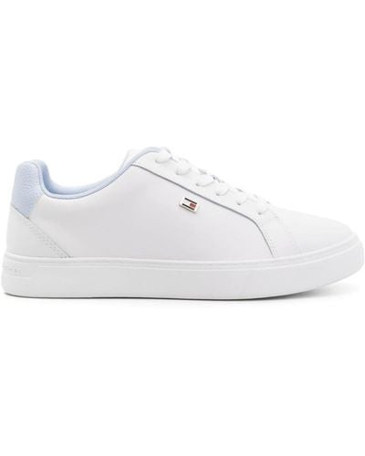 Tommy Hilfiger Flag Court Leather Sneakers - White