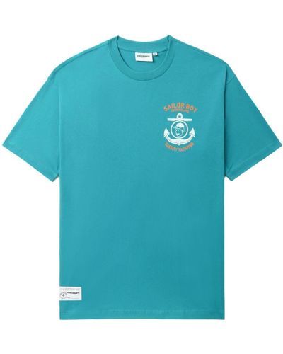 Chocoolate T-Shirt mit Anker-Print - Blau