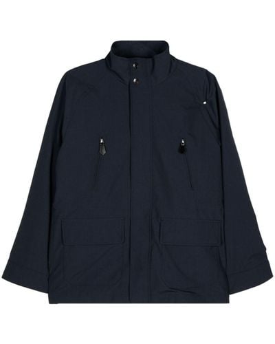 MAN ON THE BOON. Wool Blend Jacket - Blue
