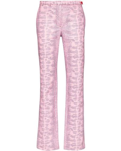 Sies Marjan Karima Lizard-pattern Trousers - Pink