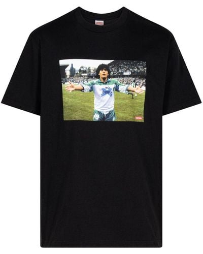 Supreme Maradona プリント Tシャツ - ブラック