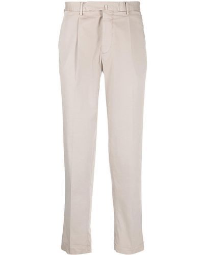 Dell'Oglio Stretch-cotton Tapered Pants - Natural