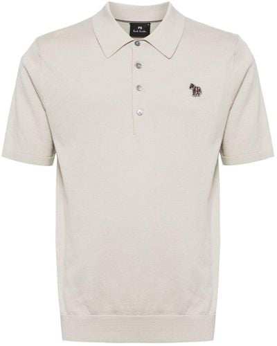 PS by Paul Smith Zebra-appliquéd Cotton Polo Shirt - White