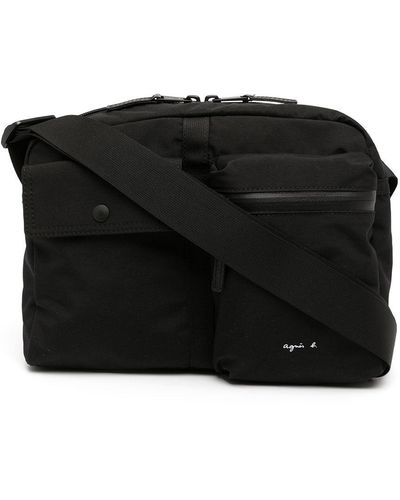 agnès b. Zip-up Messenger Bag - Black