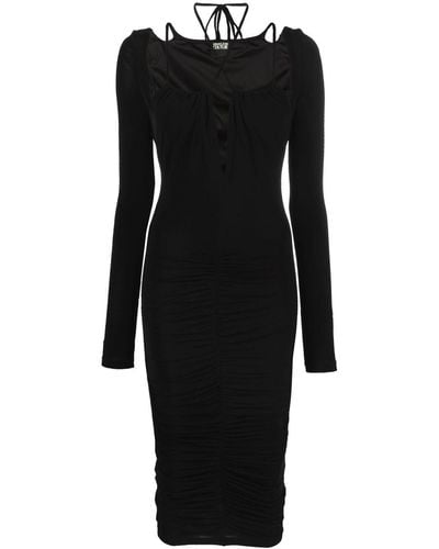 Versace ヴェルサーチェ・ジーンズ・クチュール ホルターネック ドレス - ブラック