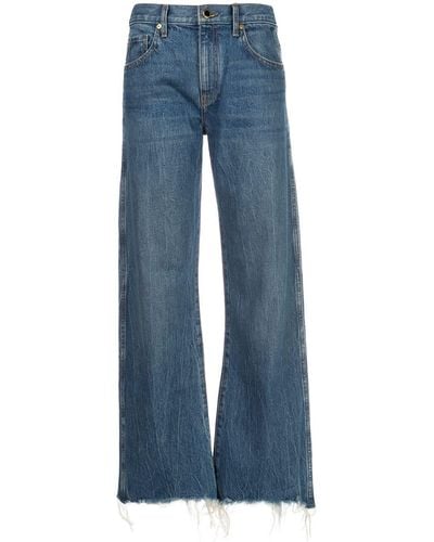 Khaite Cropped-Jeans im Distressed-Look - Blau