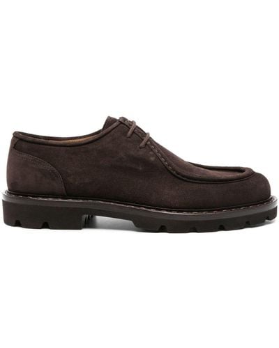 SCAROSSO Damiano Leather Derby Shoes - Brown