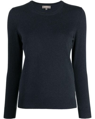 N.Peal Cashmere Ribbed-knit Cashmere Sweater - Blue