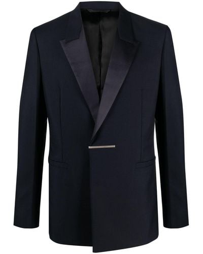 Givenchy Veste de costume à simple boutonnage - Bleu