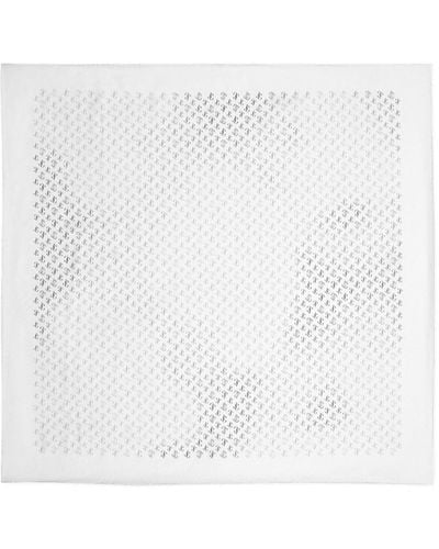 Jimmy Choo Monogram-pattern Silk Scarf - White