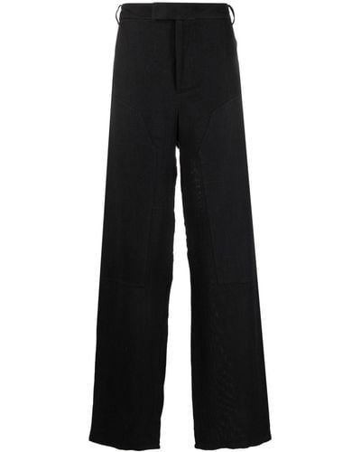Eckhaus Latta Pantalon de costume à coupe droite - Noir
