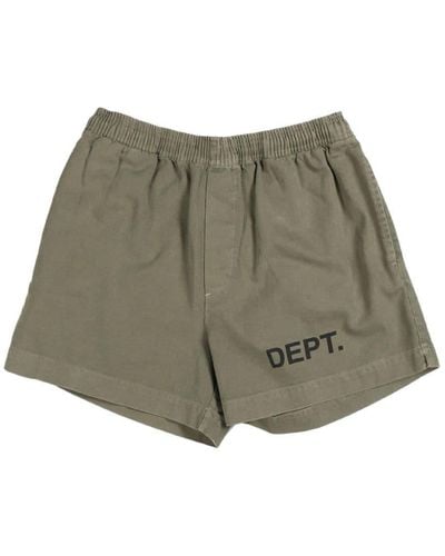GALLERY DEPT. Logo-print Cotton Shorts - グレー