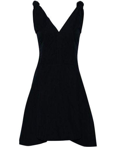 Bottega Veneta V-neck cotton dress - Negro